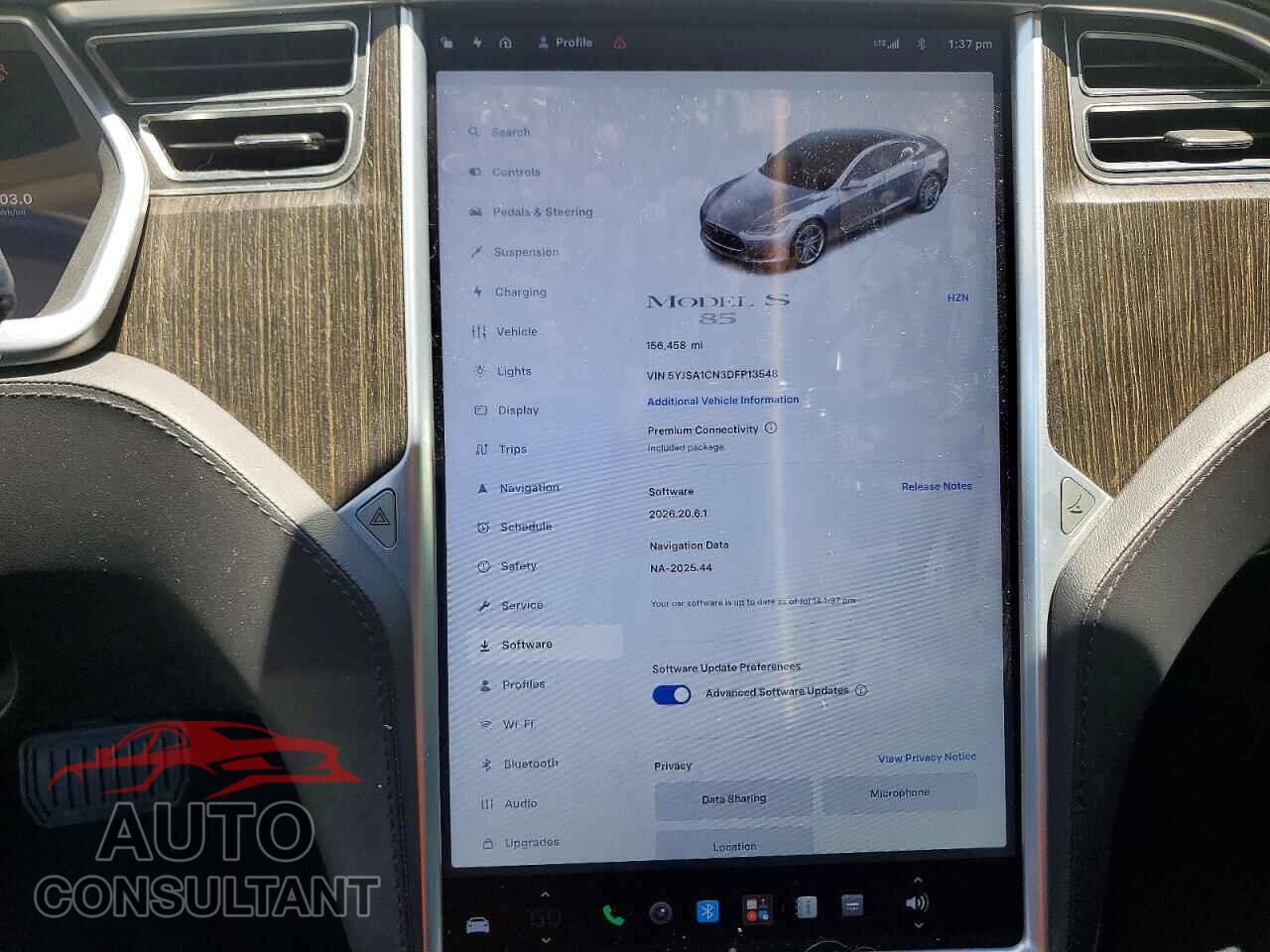 TESLA MODEL S 2013 - 5YJSA1CN3DFP13548