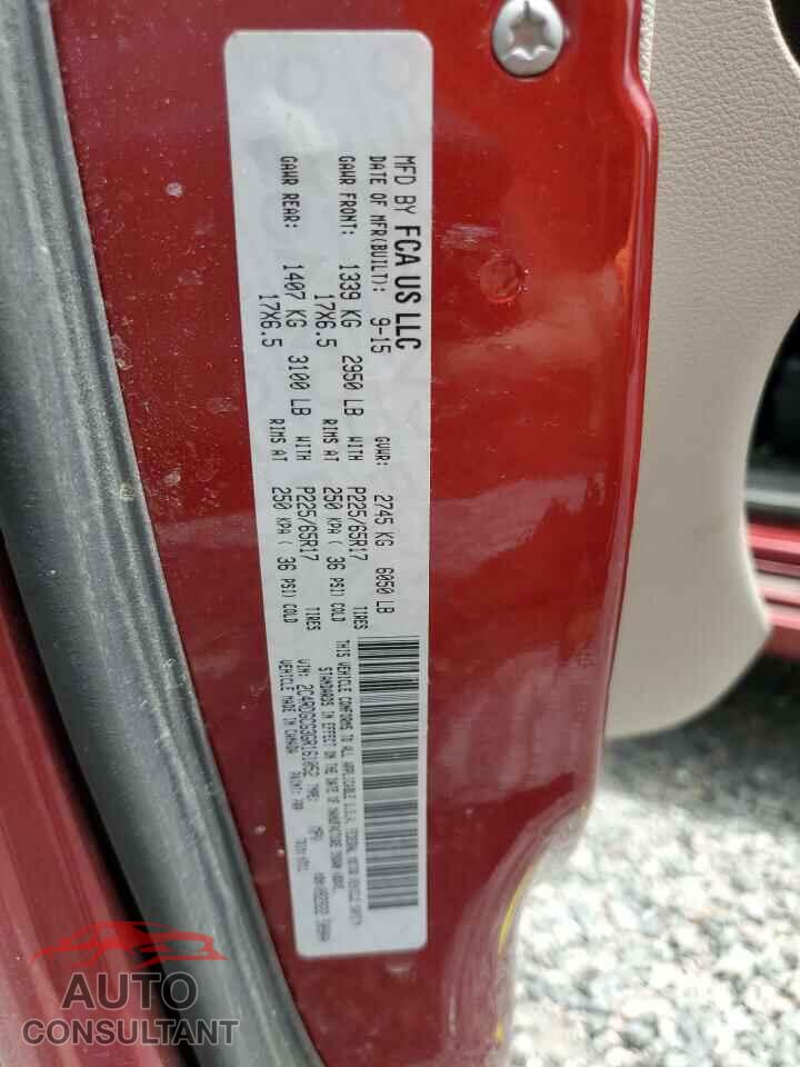 DODGE CARAVAN 2016 - 2C4RDGCG3GR161052