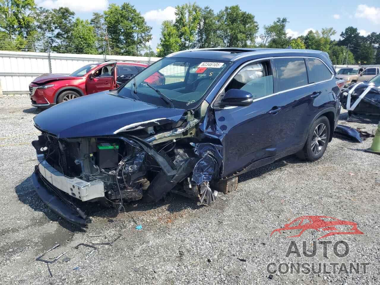 TOYOTA HIGHLANDER 2016 - 5TDJKRFH3GS302681