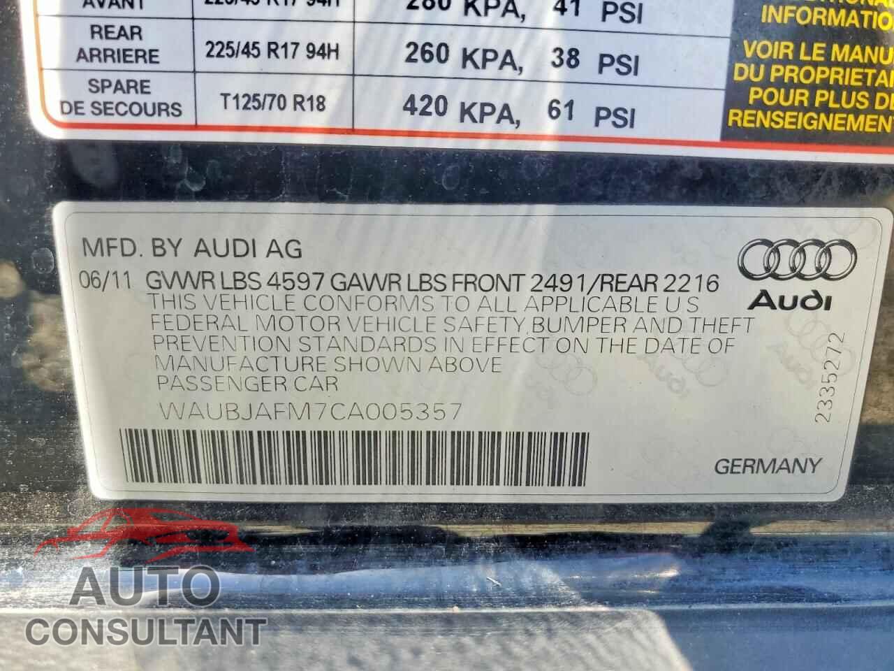 AUDI A3 2012 - WAUBJAFM7CA005357