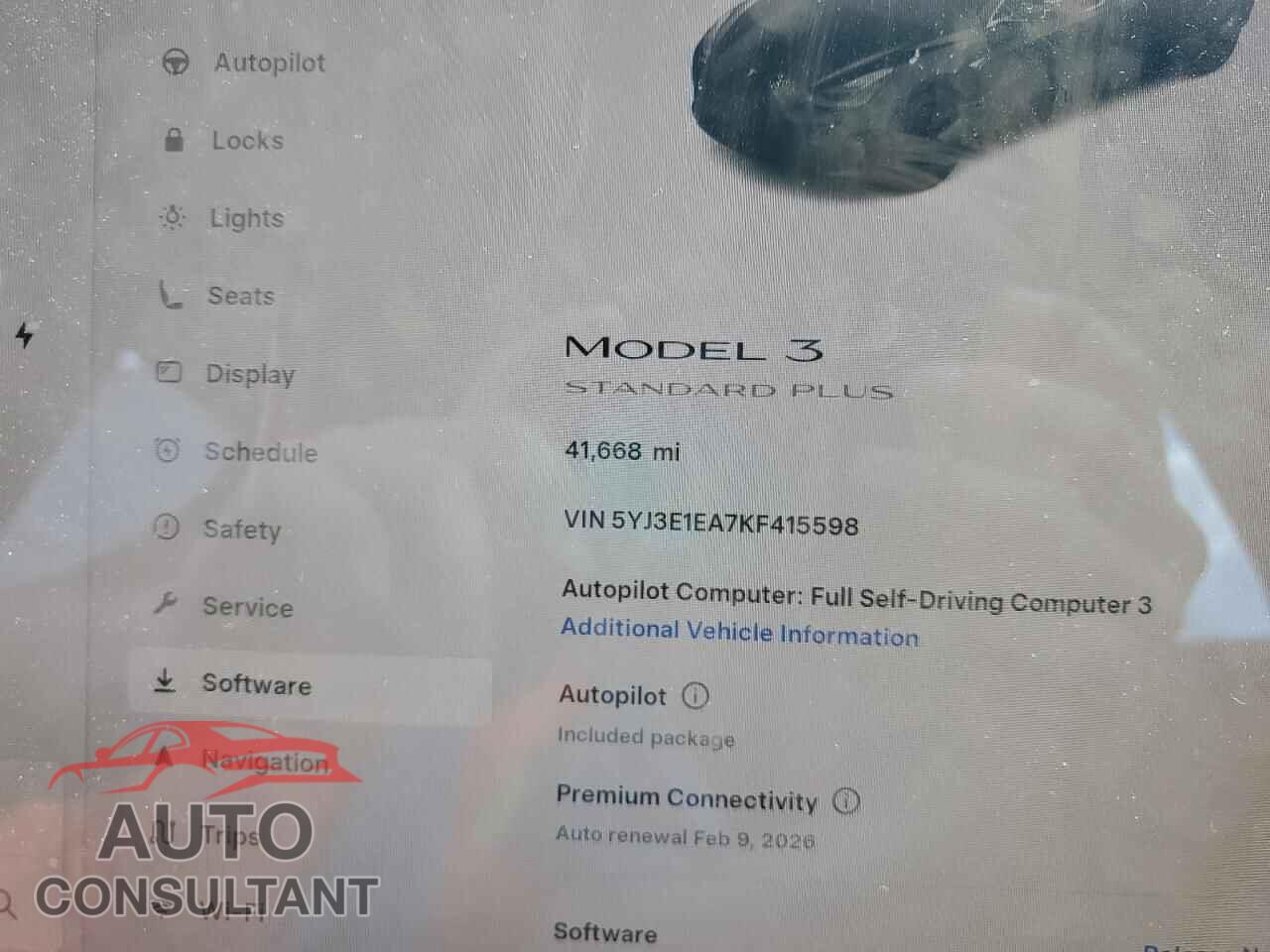 TESLA MODEL 3 2019 - 5YJ3E1EA7KF415598