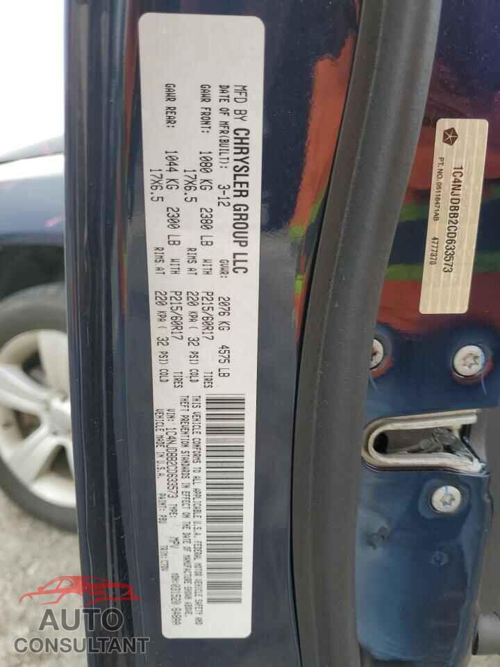 JEEP COMPASS 2012 - 1C4NJDBB2CD633573