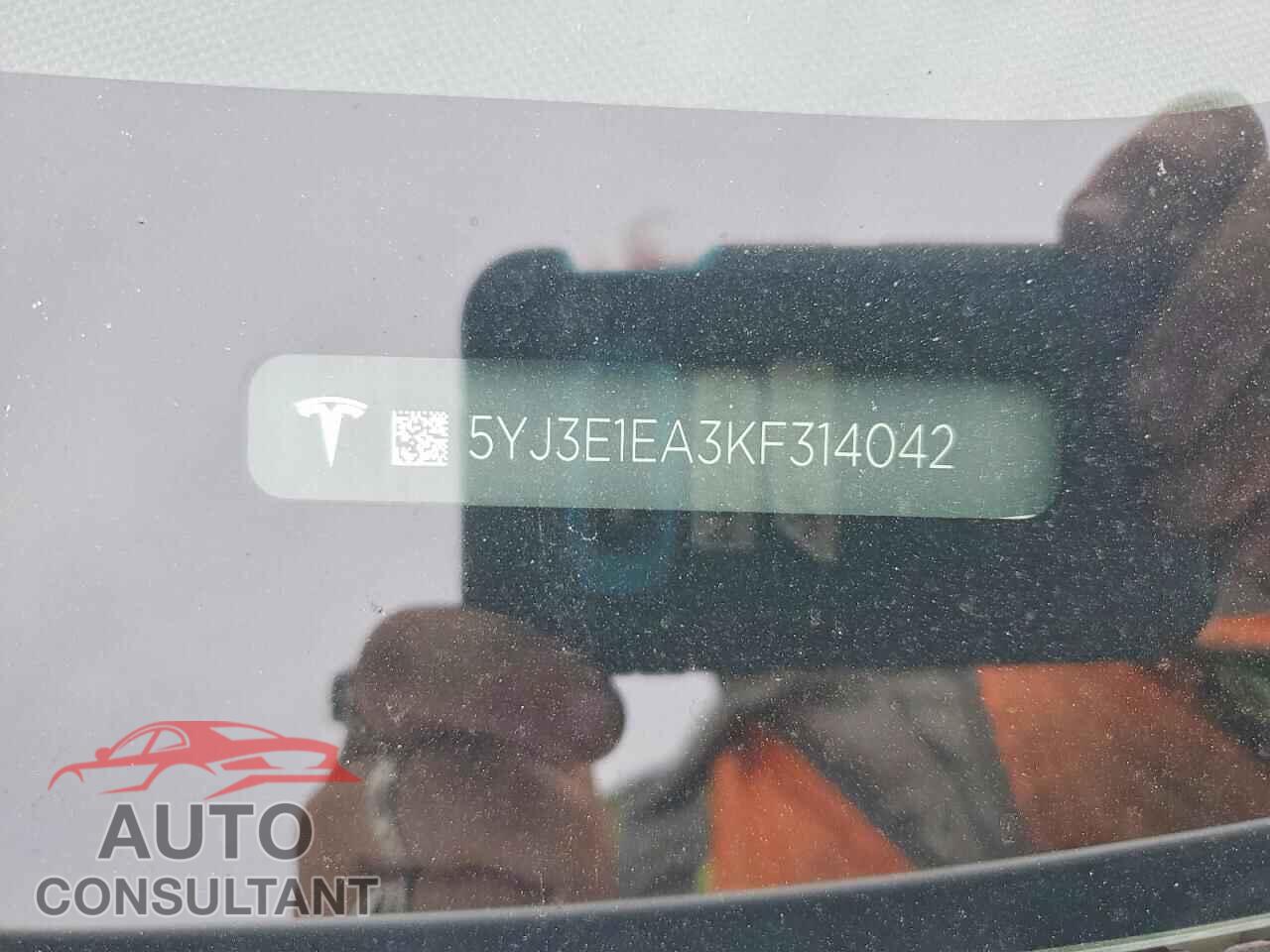 TESLA MODEL 3 2019 - 5YJ3E1EA3KF314042