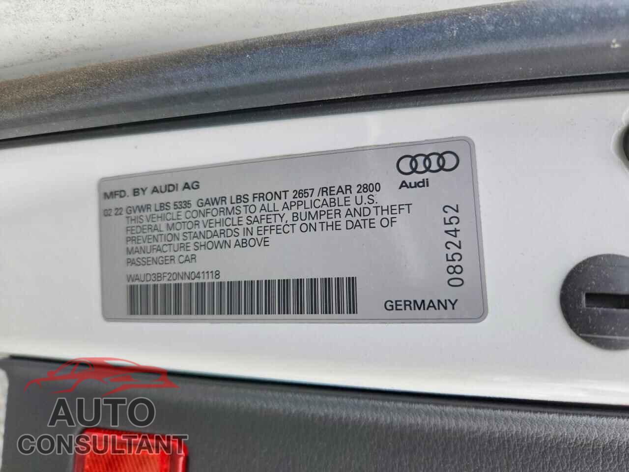 AUDI A6 2022 - WAUD3BF20NN041118