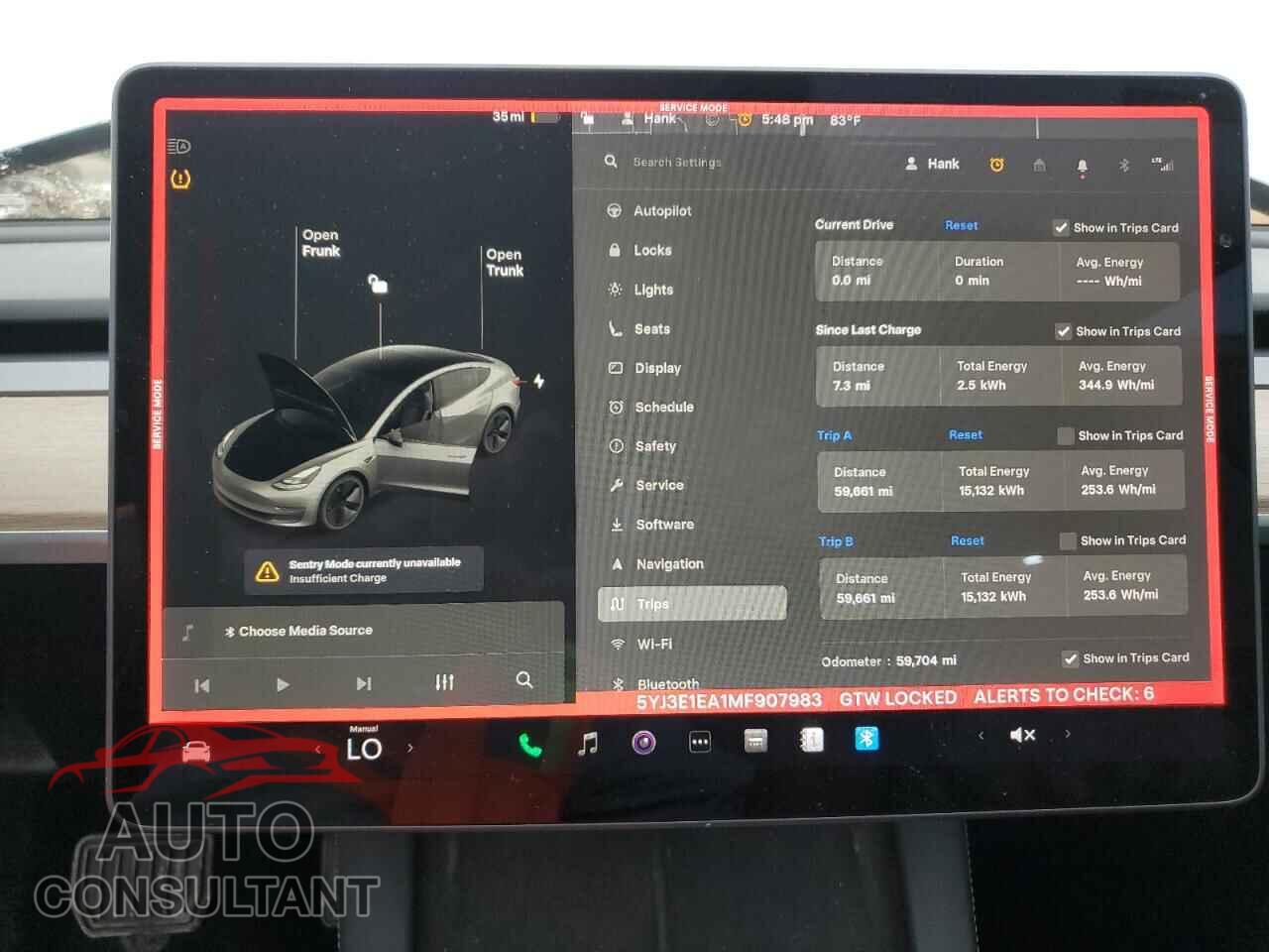 TESLA MODEL 3 2021 - 5YJ3E1EA1MF907983
