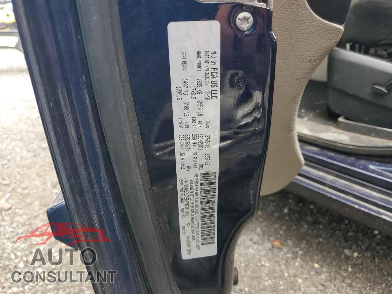 DODGE CARAVAN 2016 - 2C4RDGCG2GR218633