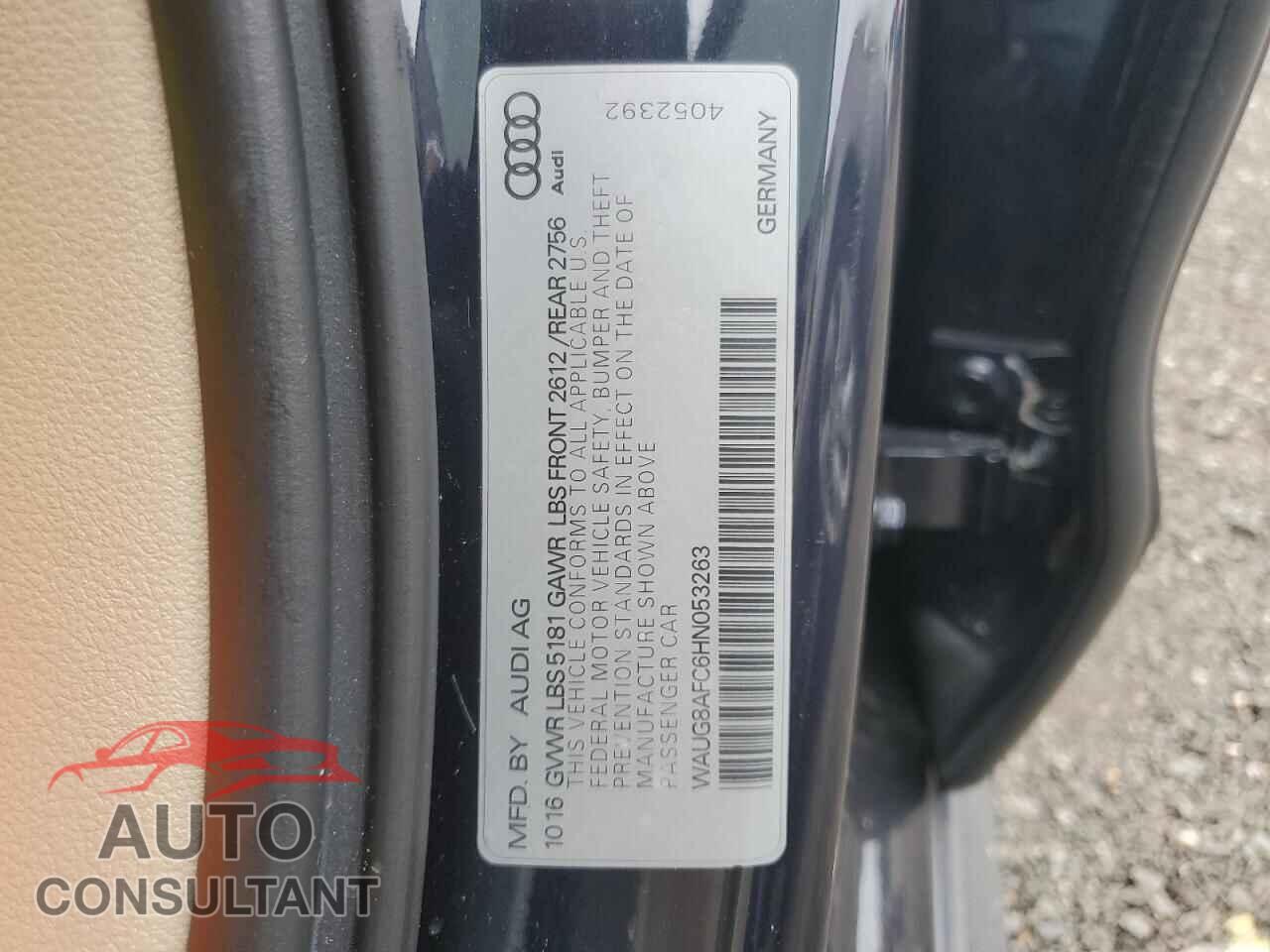 AUDI A6 2017 - WAUG8AFC6HN053263