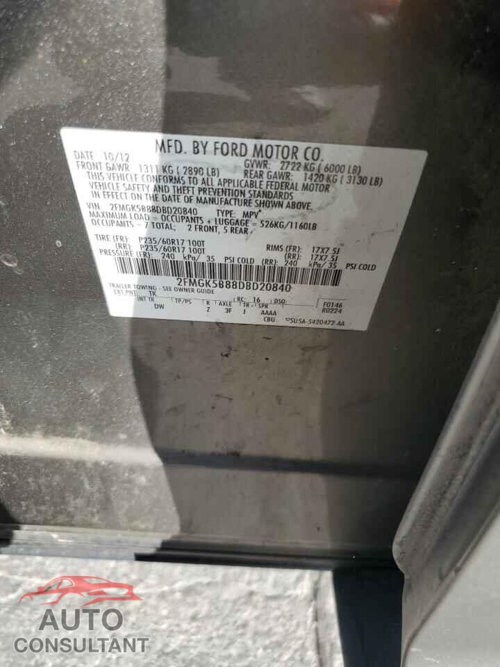 FORD FLEX 2013 - 2FMGK5B88DBD20840