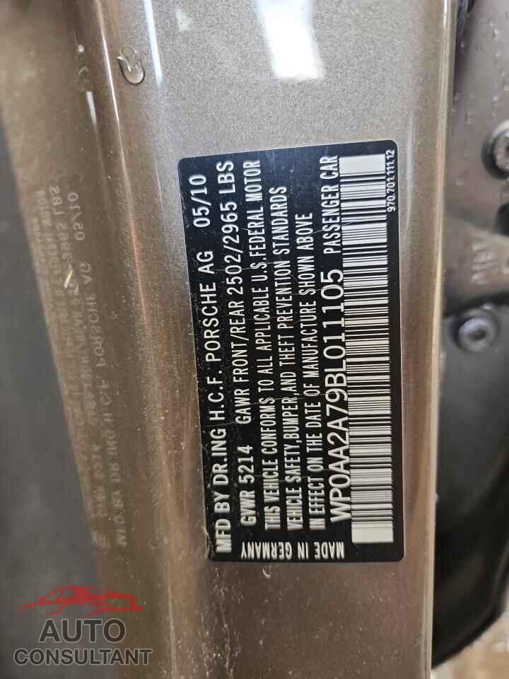 PORSCHE PANAMERA 2011 - WP0AA2A79BL011105
