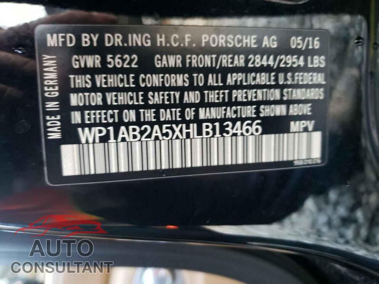 PORSCHE MACAN 2017 - WP1AB2A5XHLB13466