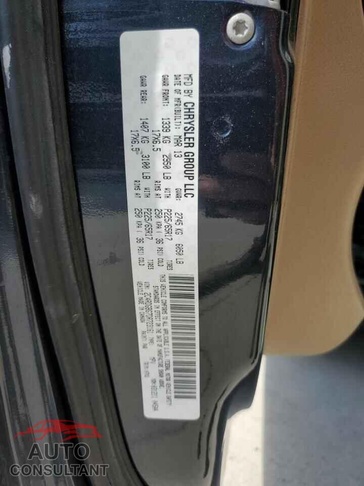 DODGE CARAVAN 2013 - 2C4RDGBG7DR723161