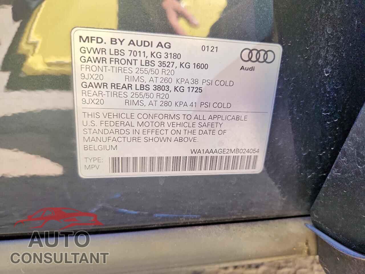 AUDI E-TRON 2021 - WA1AAAGE2MB024054