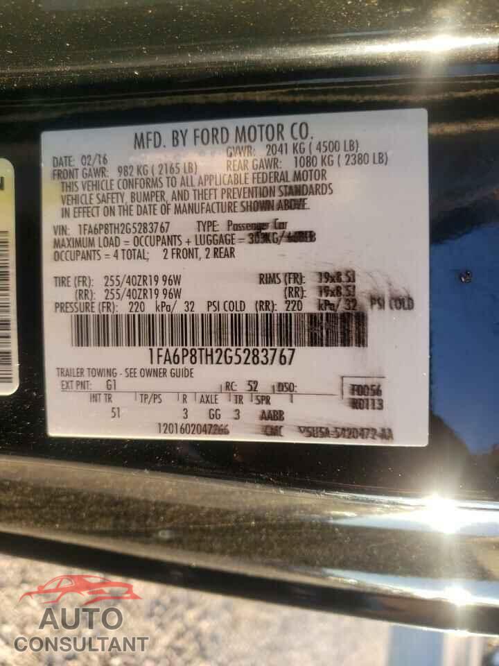 FORD MUSTANG 2016 - 1FA6P8TH2G5283767