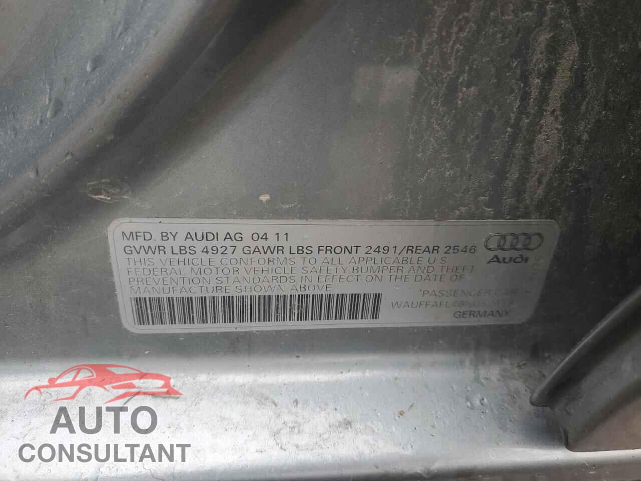 AUDI A4 2011 - WAUFFAFL4BN052475