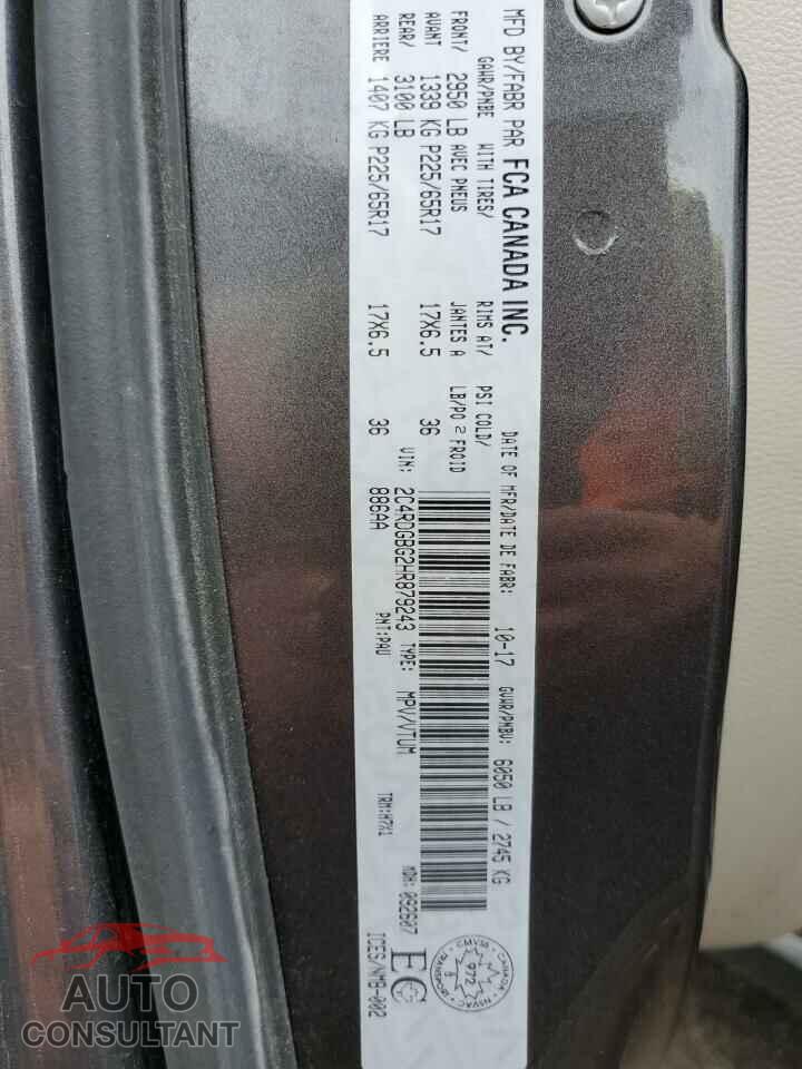 DODGE CARAVAN 2017 - 2C4RDGBG2HR879243