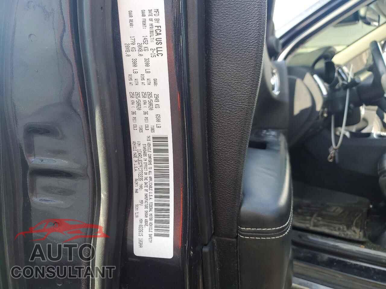 DODGE DURANGO 2015 - 1C4RDJEG7FC772235