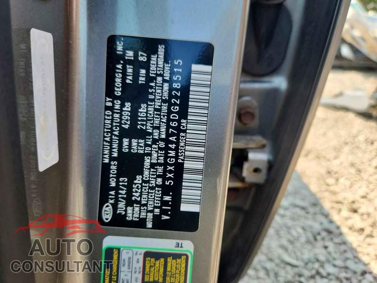 KIA OPTIMA 2013 - 5XXGM4A76DG228515