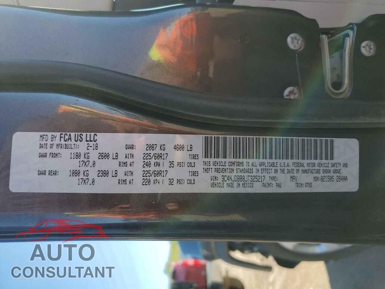 JEEP COMPASS 2018 - 3C4NJDBB8JT325217