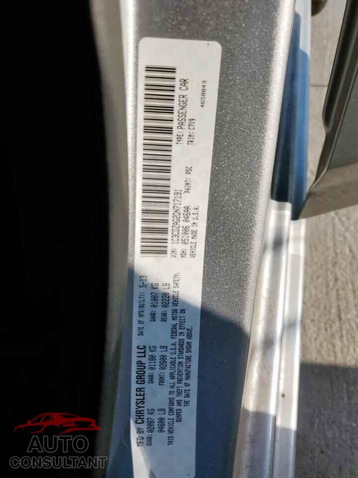 DODGE AVENGER 2013 - 1C3CDZAG2DN717191