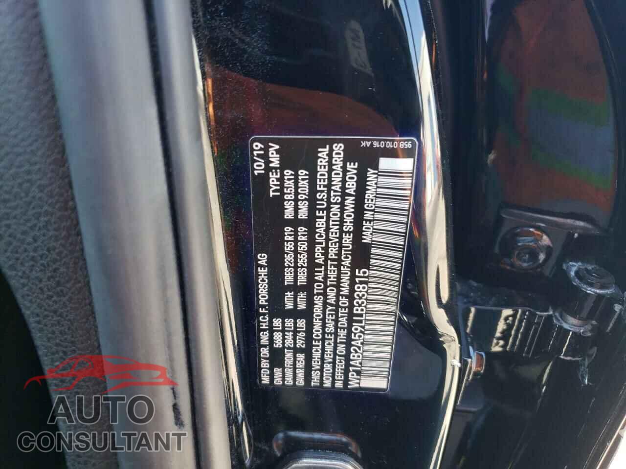 PORSCHE MACAN 2020 - WP1AB2A59LLB33815
