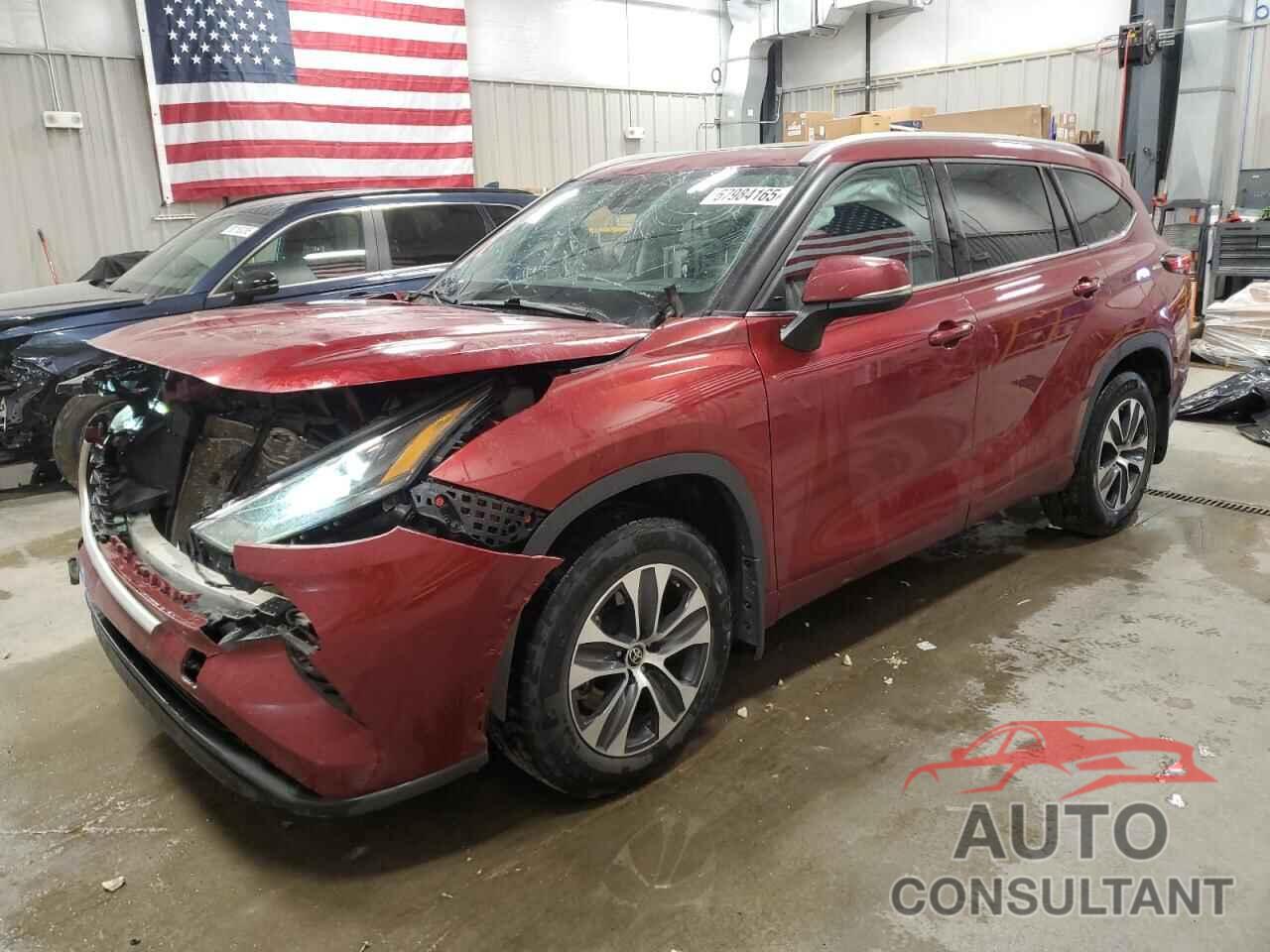 TOYOTA HIGHLANDER 2022 - 5TDGZRBH8NS570716
