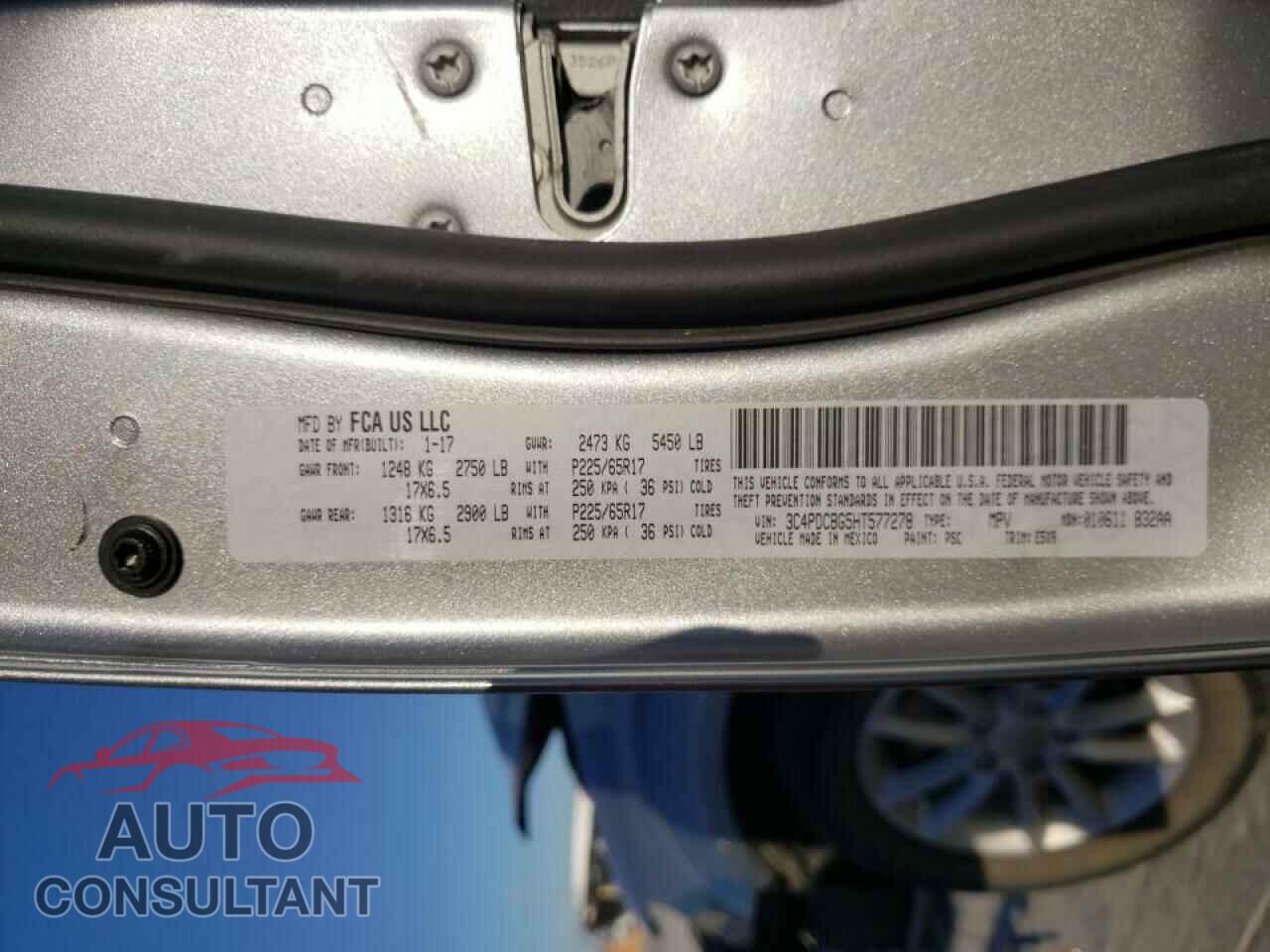 DODGE JOURNEY 2017 - 3C4PDCBG5HT577278