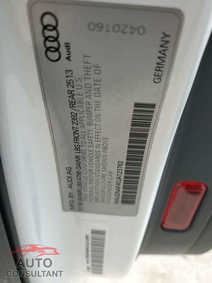 AUDI A4 2018 - WAUDNAF40JA123762