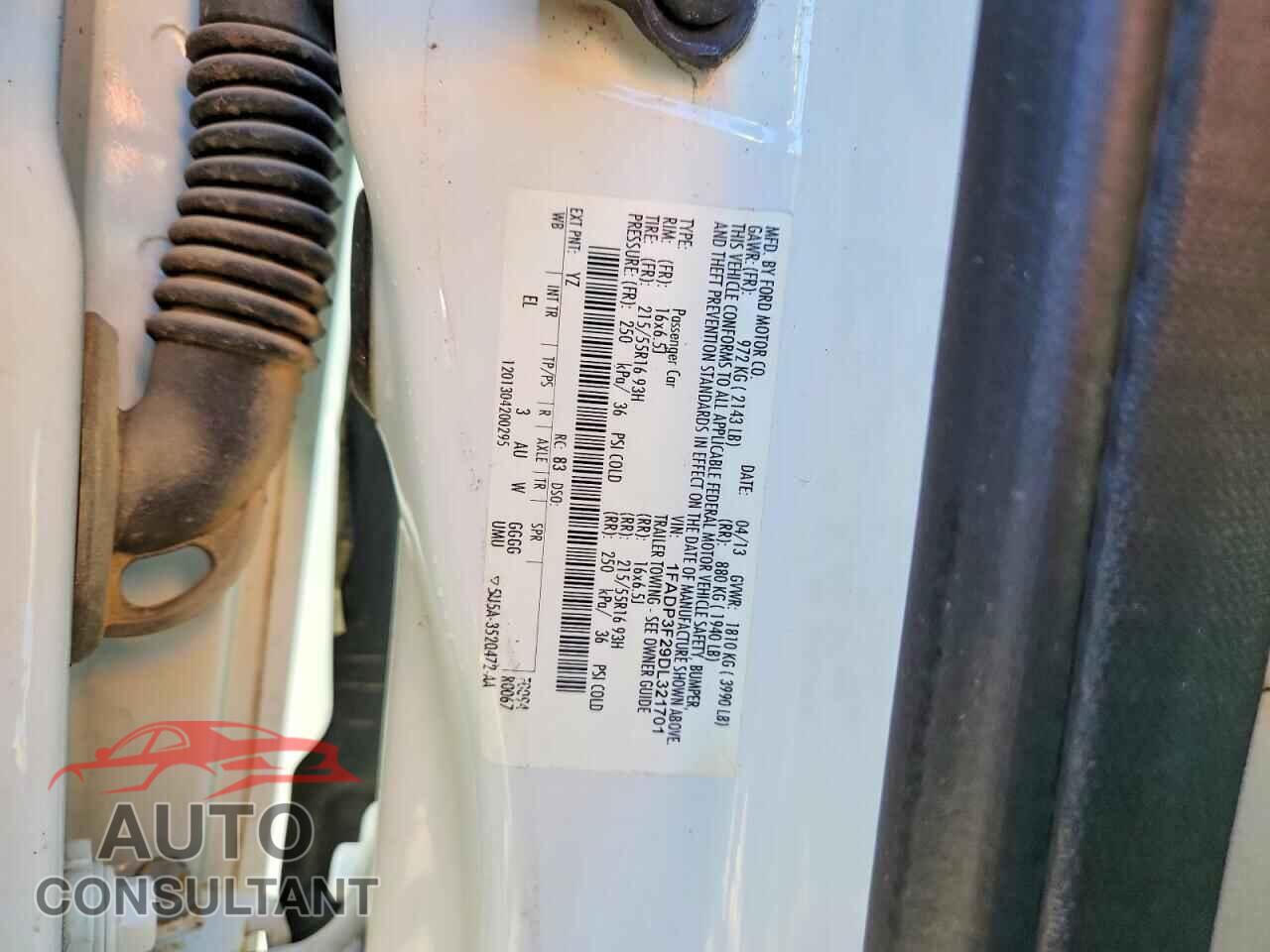 FORD FOCUS 2013 - 1FADP3F29DL321701