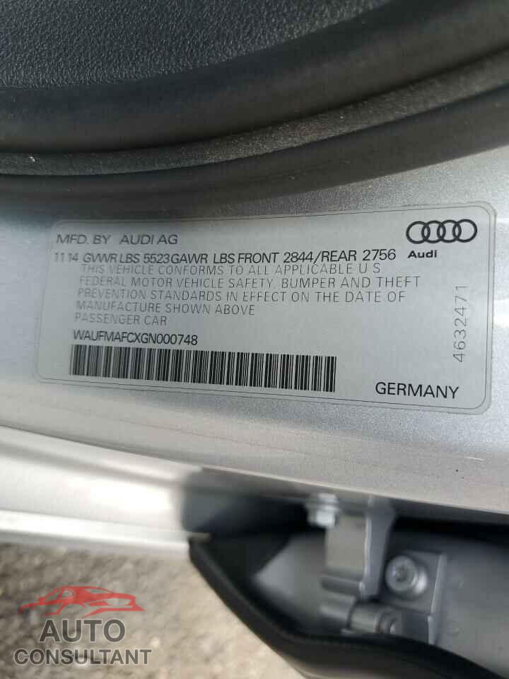 AUDI A6 2016 - WAUFMAFCXGN000748