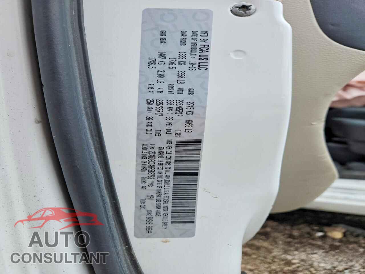 DODGE CARAVAN 2017 - 2C4RDGCG4HR589763