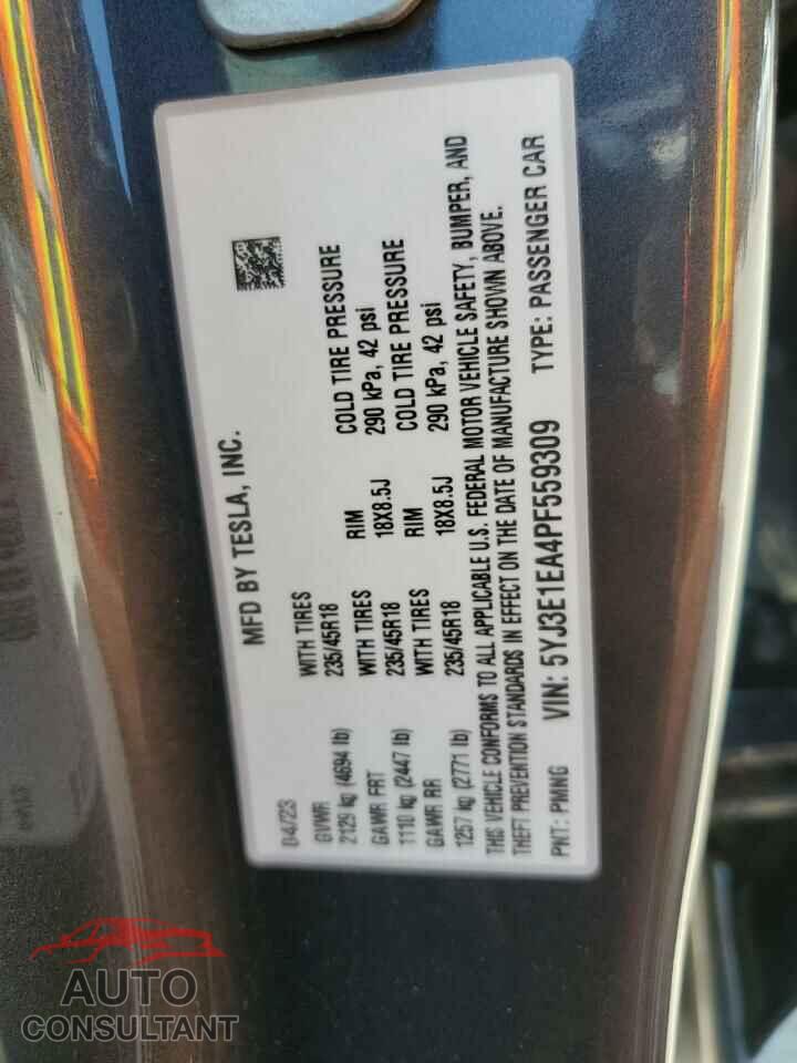TESLA MODEL 3 2023 - 5YJ3E1EA4PF559309