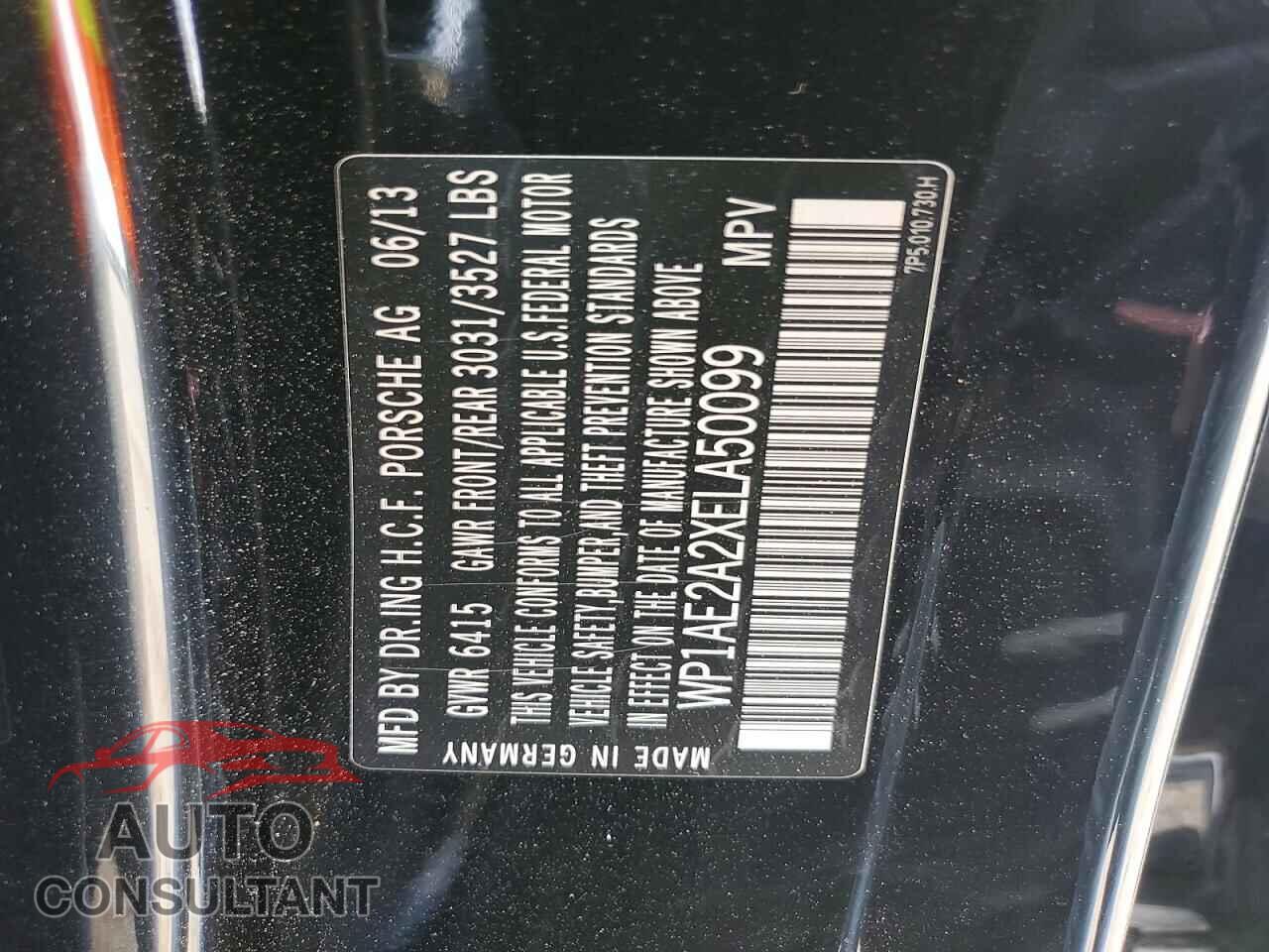 PORSCHE CAYENNE 2014 - WP1AE2A2XELA50099