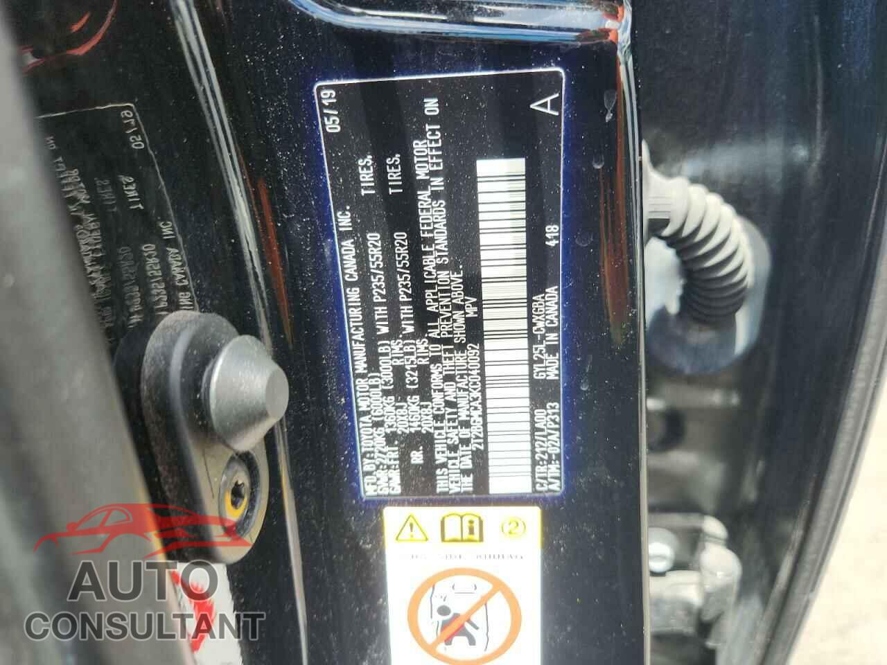LEXUS RX450 2019 - 2T2BGMCA3KC040092