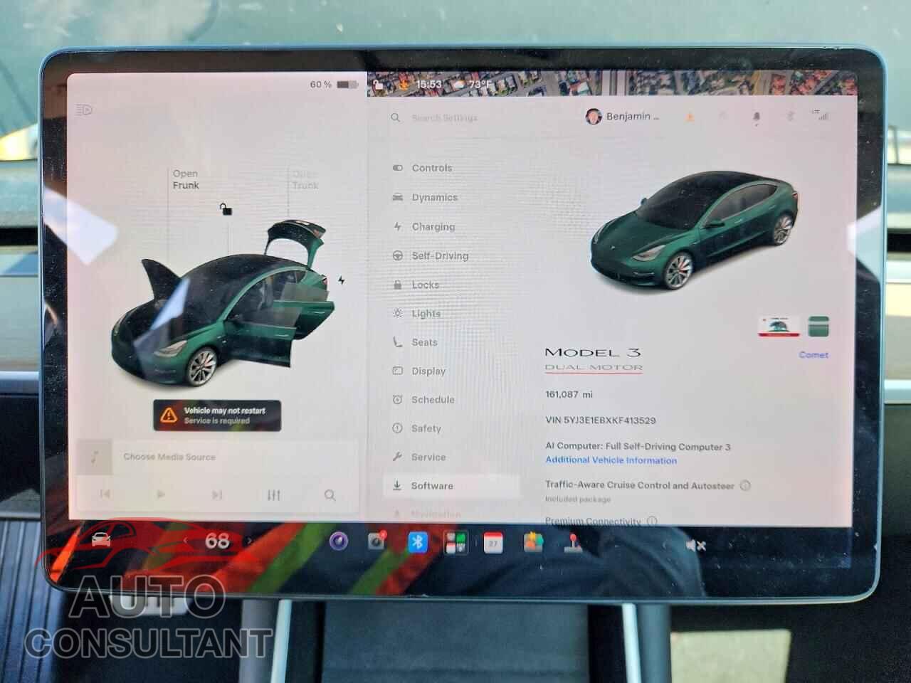 TESLA MODEL 3 2019 - 5YJ3E1EBXKF413529