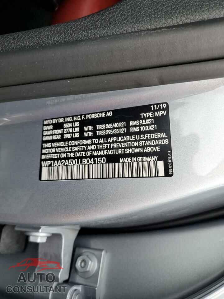 PORSCHE MACAN 2020 - WP1AA2A5XLLB04150