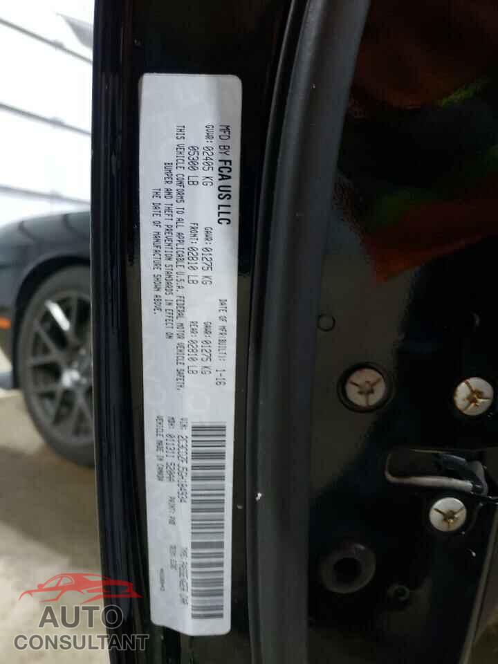 DODGE CHALLENGER 2016 - 2C3CDZFJ5GH184934
