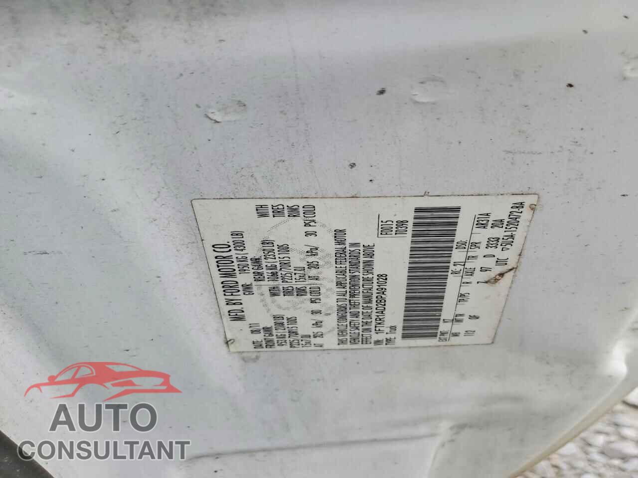 FORD RANGER 2011 - 1FTKR1AD2BPA91028