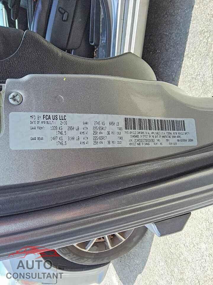 DODGE CARAVAN 2016 - 2C4RDGEG7GR320362