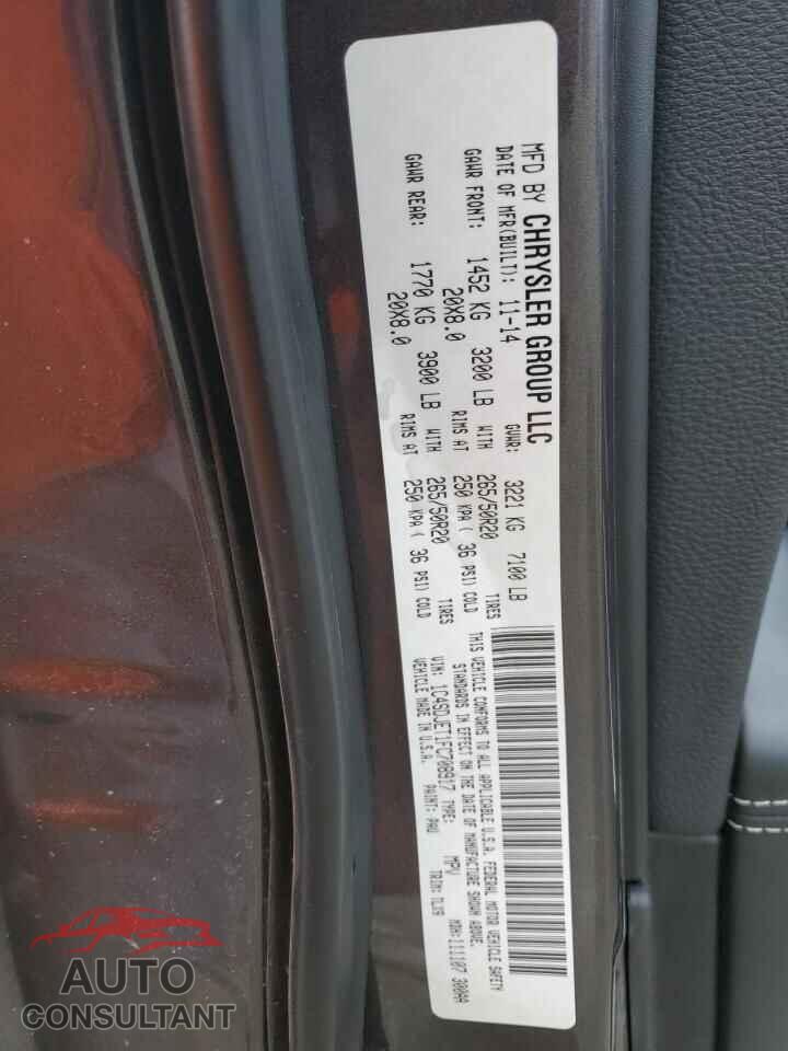 DODGE DURANGO 2015 - 1C4SDJET1FC708917