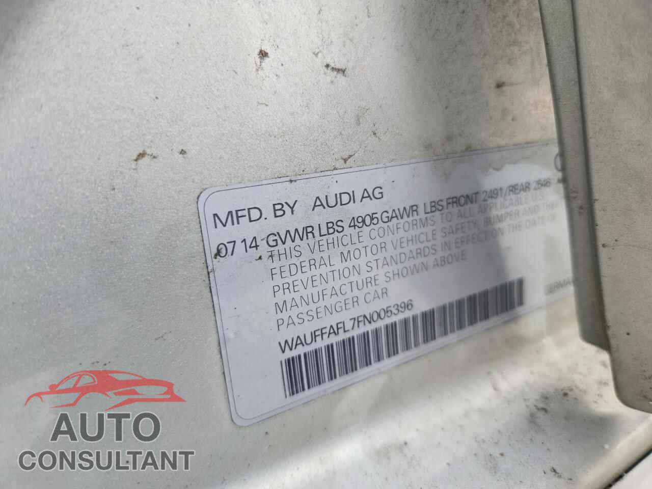 AUDI A4 2015 - WAUFFAFL7FN005396