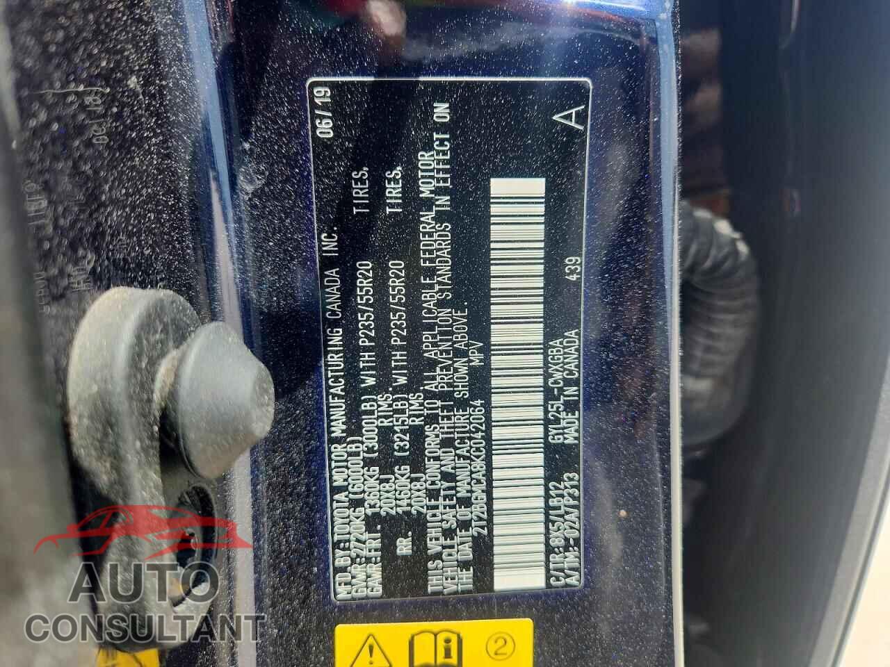 LEXUS RX450 2019 - 2T2BGMCA8KC042064