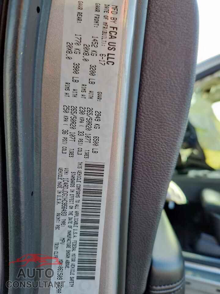 DODGE DURANGO 2017 - 1C4RDJDG1HC956493