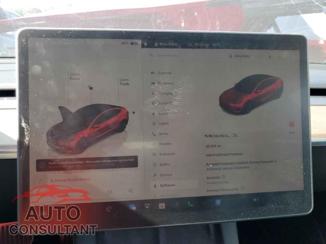TESLA MODEL 3 2023 - 5YJ3E1EA0PF385643