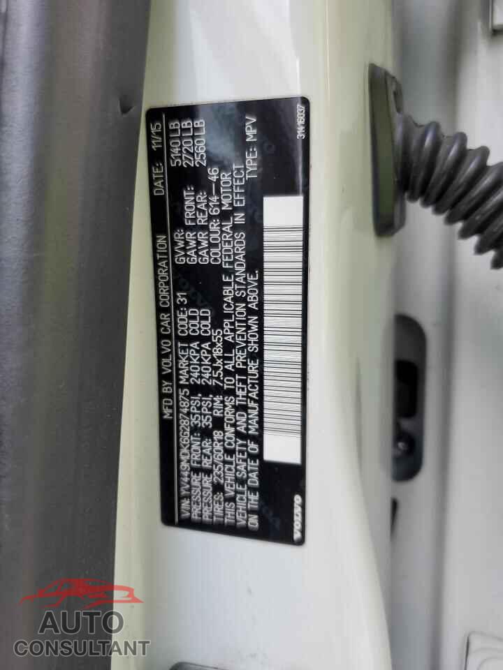 VOLVO XC60 2016 - YV449MDK6G2874875