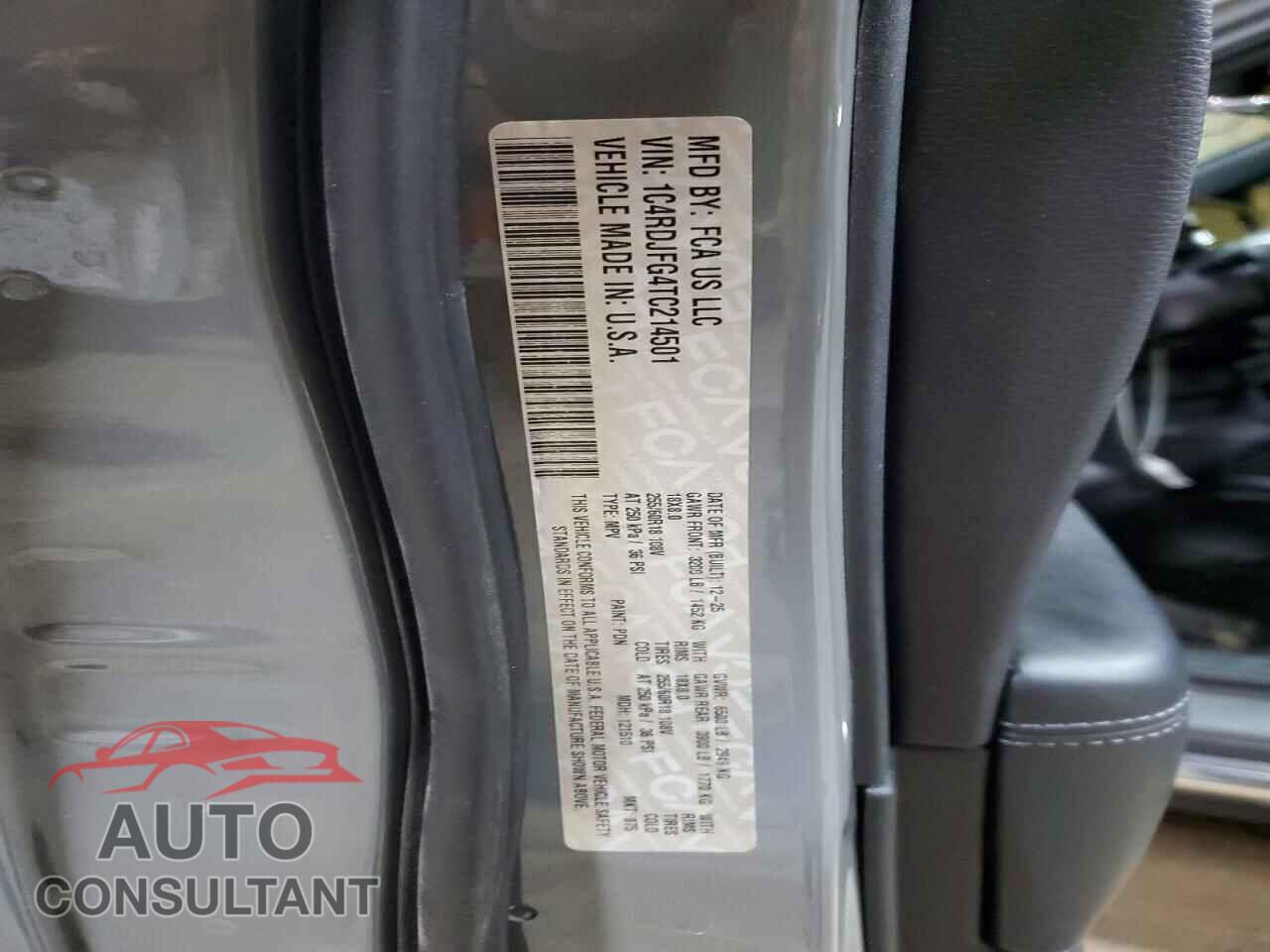 DODGE DURANGO 2026 - 1C4RDJFG4TC214501