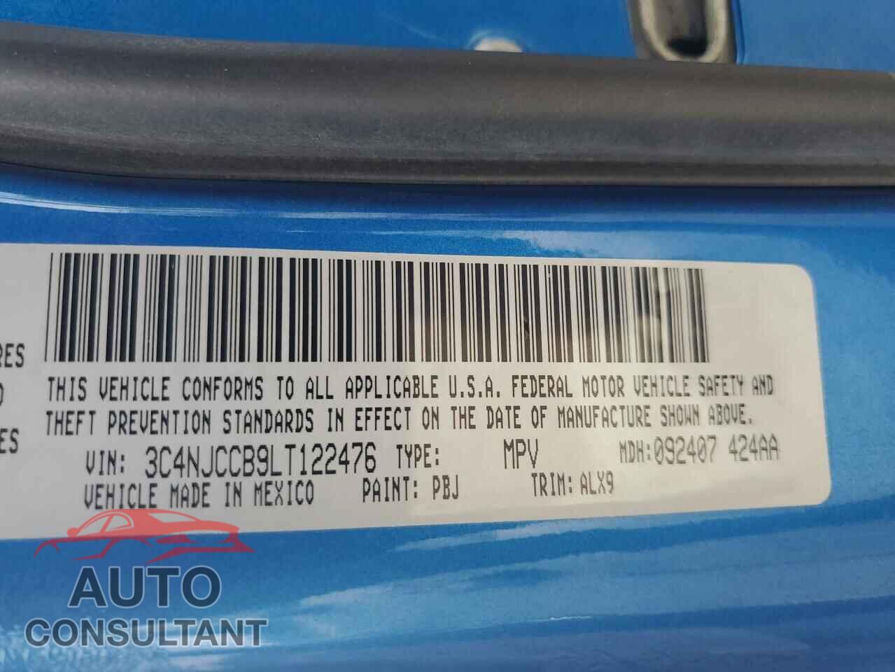 JEEP COMPASS 2020 - 3C4NJCCB9LT122476