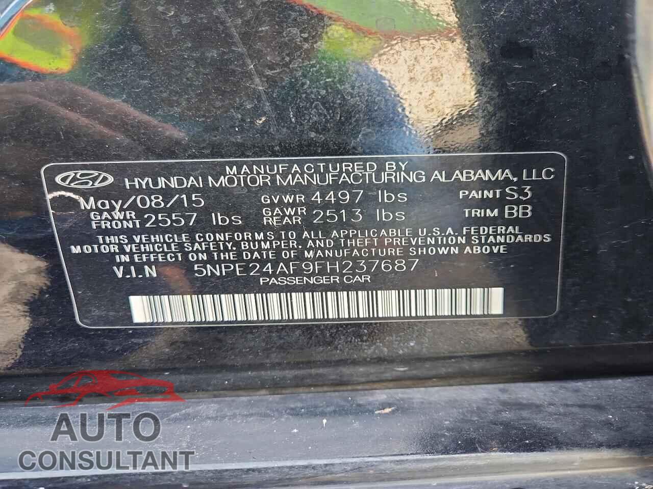 HYUNDAI SONATA 2015 - 5NPE24AF9FH237687