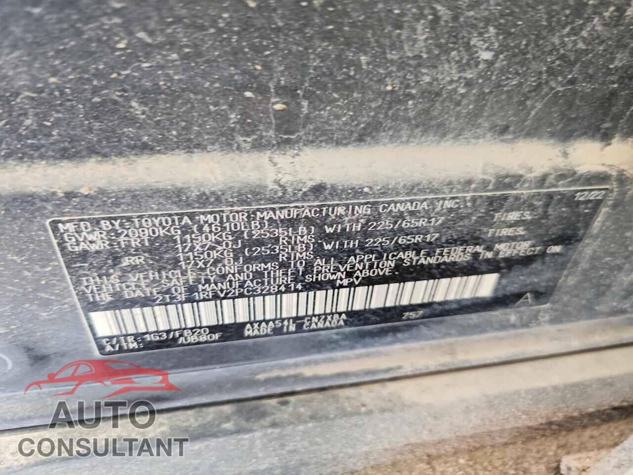 TOYOTA RAV4 2023 - 2T3F1RFV2PC328414
