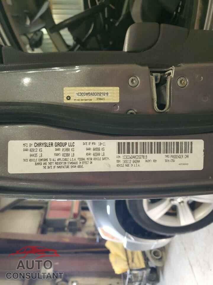 DODGE CALIBER 2012 - 1C3CDWDA0CD527819