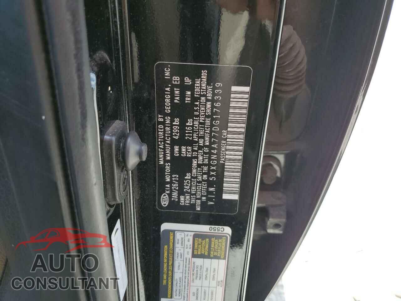 KIA OPTIMA 2013 - 5XXGN4A77DG176339